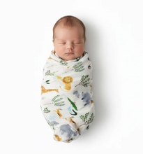 Load image into Gallery viewer, LouLou Lollipop: Muslin Swaddle Wrap Safari Jungle