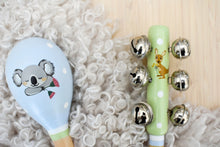 Load image into Gallery viewer, Wooden Maracca &amp; Bell Stick Musical Set: Australian Animals