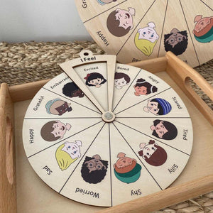 My Learning Toolbox: Wooden Wheel of Feelings (Small) - The Sensory Studio