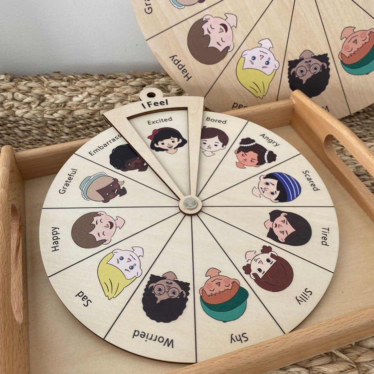 My Learning Toolbox: Wooden Wheel of Feelings (Small) - The Sensory Studio