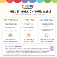 Load image into Gallery viewer, Curious Columbus: Rainbow Magnetic Peel &amp; Play Wall Decal: Pre-Order
