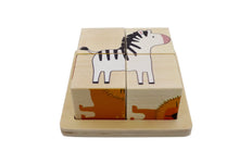 Load image into Gallery viewer, Wooden Block Puzzle: Jungle Animals