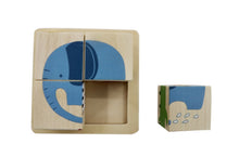 Load image into Gallery viewer, Wooden Block Puzzle: Jungle Animals
