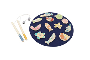 Wooden Magnetic Fishing Game: Pastel