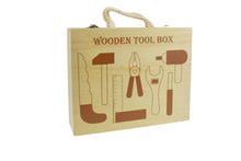 Load image into Gallery viewer, Wooden Tool Box with Tools