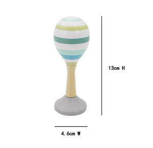 Wooden Maraca - Pastel Stripe