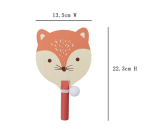 Wooden Paddle Ball: Animals