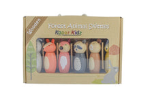 Load image into Gallery viewer, Wooden Animals Skittles Bowling Set