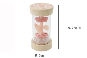 Wooden EcoWhirlie Baby Rattle: Pink