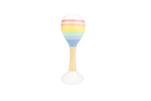 Load image into Gallery viewer, Wooden Maraca: Rainbow Stripes