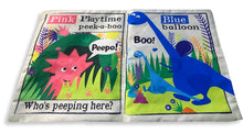 Load image into Gallery viewer, Jo &amp; Nic's Crinkly Cloth Baby Book: Rainbow Dinosaurs