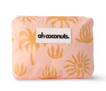Load image into Gallery viewer, Oh Coconuts Wet Dry Pouch - Medium: Pink Palms: Pre-Order