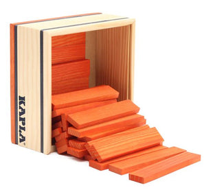 KAPLA 40 Piece Orange Wooden Planks
