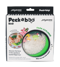 Load image into Gallery viewer, Jellystone Designs Peekaboo Sensory Bag: Farm (Green)