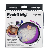 Load image into Gallery viewer, Jellystone Designs Peekaboo Sensory Bag: Galaxy (Purple)