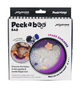 Jellystone Designs Peekaboo Sensory Bag: Galaxy (Purple)