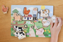 Load image into Gallery viewer, Wooden Chunky Puzzle: Aussie Farm Animals