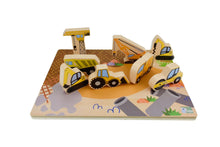 Load image into Gallery viewer, Wooden Chunky Puzzle: Construction Vehicles