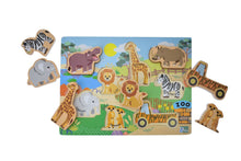 Load image into Gallery viewer, Wooden Chunky Puzzle - Zoo Animals