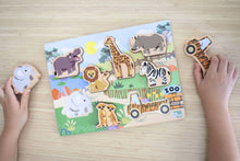 Load image into Gallery viewer, Wooden Chunky Puzzle - Zoo Animals