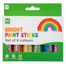 Load image into Gallery viewer, Educational Colours: Paint Sticks Bright 6 Pack