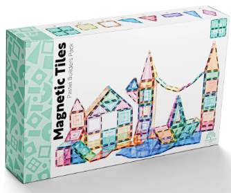Learn & Grow Toys: Magnetic Tiles – Pastel Builders Pack (112 Piece): Pre-Order