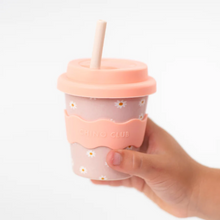 Load image into Gallery viewer, Chino Club Babychino Cup: Pink Daisy 4oz