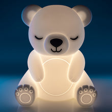Load image into Gallery viewer, Lil Dreamers Soft Touch Silicone Teddy Bear LED Night Light