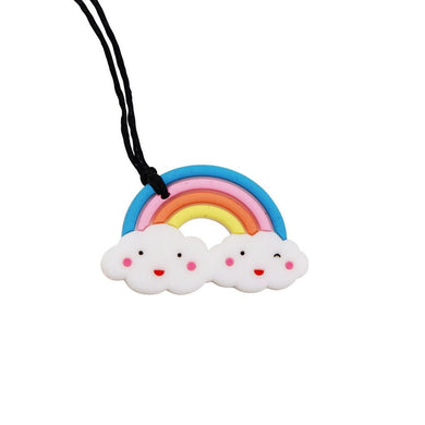 Jellystone Designs Chew Necklace: Rainbow (Pastel)