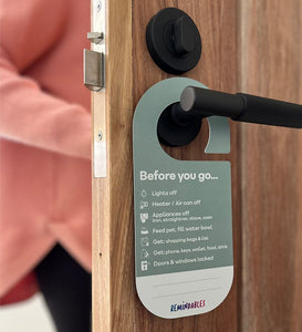 Remindables: Door Hanger - Before You Go Checklist