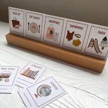 Load image into Gallery viewer, The Creative Sprout: 72 Daily Routine Cards &amp; Wooden Stand