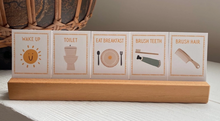 Load image into Gallery viewer, The Creative Sprout: 72 Daily Routine Cards &amp; Wooden Stand