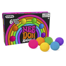 Load image into Gallery viewer, Schylling NeeDoh: Rainbow Mini Squish Balls (6 Pack)