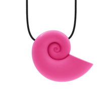 Load image into Gallery viewer, Ark Therapeutic Seashell Chew Necklace: Hot Pink XT