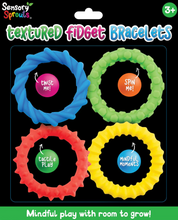 Load image into Gallery viewer, Sensory Sprouts: Textured Fidget Bracelets: 4 Pack