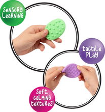Load image into Gallery viewer, Sensory Sprouts: Textured Calming Shapes &amp; Stones Set of 12: Pastel
