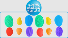 Load image into Gallery viewer, Sensory Sprouts: Textured Calming Shapes &amp; Stones Set of 12: Bright