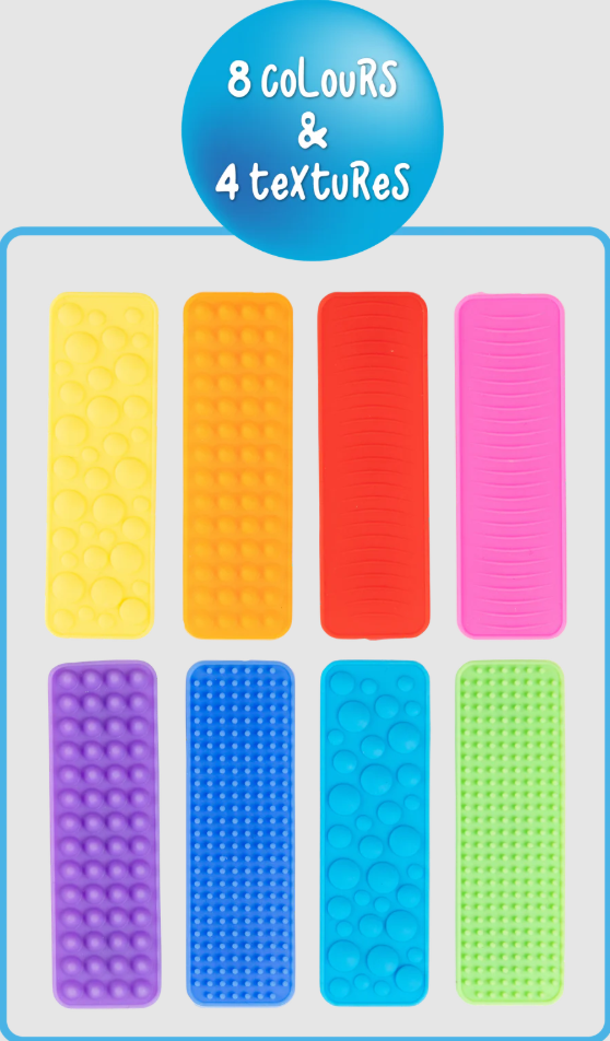 Sensory Sprouts: Textured Fidget Strips: 8 Pack
