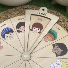 Load image into Gallery viewer, My Learning Toolbox: Wooden Wheel of Feelings (Small) - The Sensory Studio