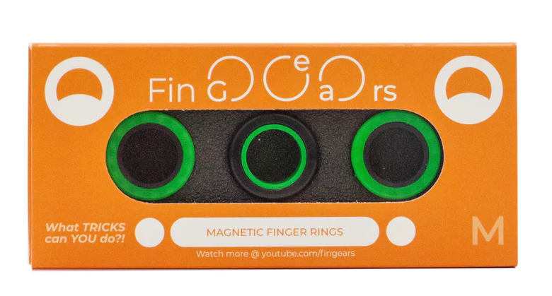 FinGears Magnetic Fidget Green / Black Medium