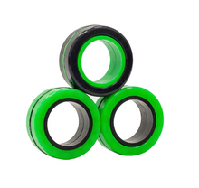 Load image into Gallery viewer, FinGears Magnetic Fidget Green / Black Medium