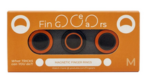 Load image into Gallery viewer, FinGears Magnetic Fidget Black / Orange (Medium)