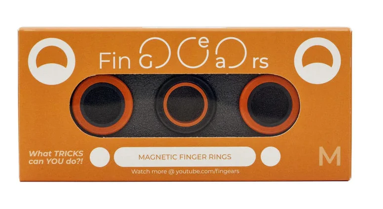 FinGears Magnetic Fidget Black / Orange (Medium)