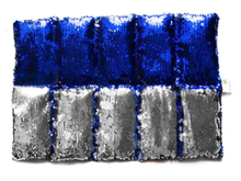 Load image into Gallery viewer, Weighted Lap Pad 1.5kg: Blue/Silver Sequin - The Sensory Studio