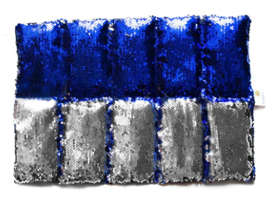 Weighted Lap Pad 2.5kg: Blue/Silver Sequin - The Sensory Studio