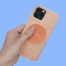 Load image into Gallery viewer, Speks Slabs Silicone Sensory Sticker: Circle Groove Orange