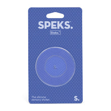 Load image into Gallery viewer, Speks Slabs Silicone Sensory Sticker: Circle Static Blue
