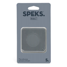 Load image into Gallery viewer, Speks Slabs Silicone Sensory Sticker: Square Groove Grey