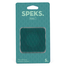 Load image into Gallery viewer, Speks Slabs Silicone Sensory Sticker: Square Mesh Green