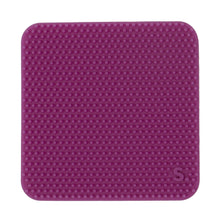 Load image into Gallery viewer, Speks Slabs Silicone Sensory Sticker: Square Static Magenta